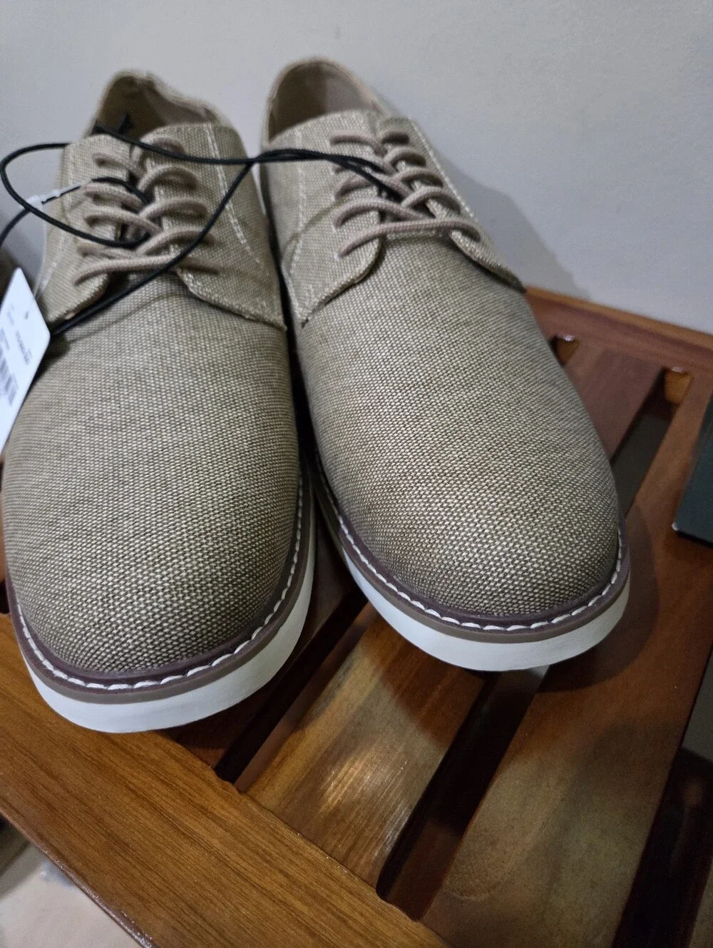 Mutual Weave Men's Porter Sand Canvas Derby Shoes Size 9.5